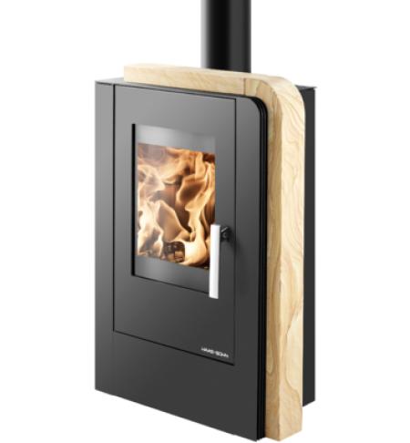 Krbová kamna Haas+Sohn Nordby černá/Woodstone Prestige