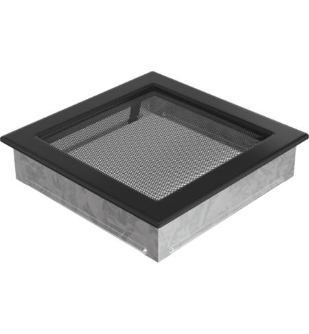 KRATKI Krbová mřížka bez žaluzie 22 x 22 cm - černá