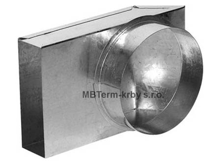 Redukce externího přívodu vzduchu krbových vložek pro flexo potrubí 125