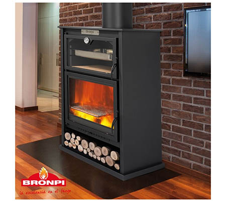 Krbová kamna s troubou Bronpi SUIZA černá