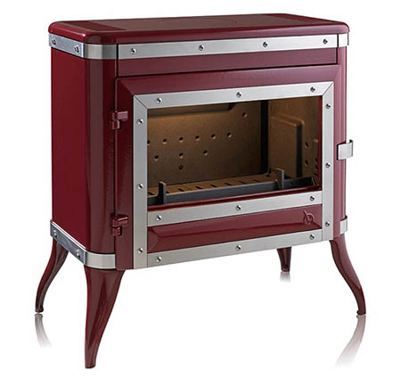 Krbová kamna INVICTA TENNESSEE červená - smalt ref.: 6181-47