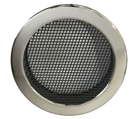 Krbová mřížka kulatá 100mm chrom