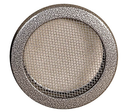Krbová mřížka kulatá 100mm staré stříbro