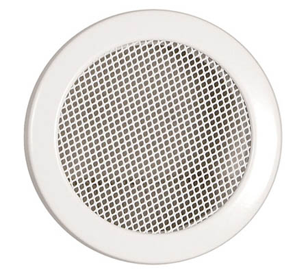 Krbová mřížka kulatá 125mm bílá