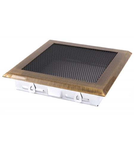 Krbová mřížka 16x16cm mosaz patina