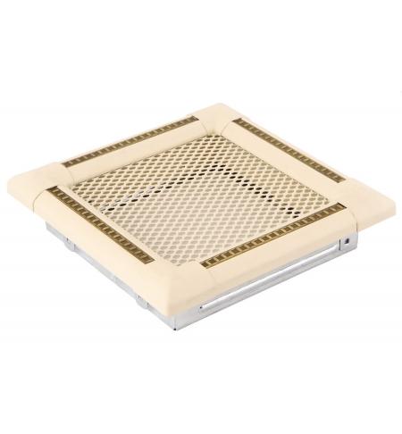 Krbová mřížka 16x16cm EXCLUSIVE slonová kost / mosaz patina