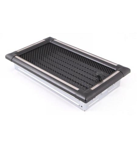 Krbová mřížka 16x32cm s žaluzií EXCLUSIVE grafit / inox