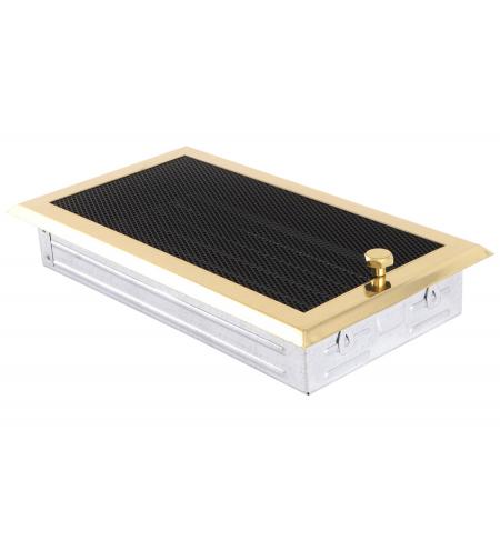 Krbová mřížka 16x32cm s žaluzií mosaz