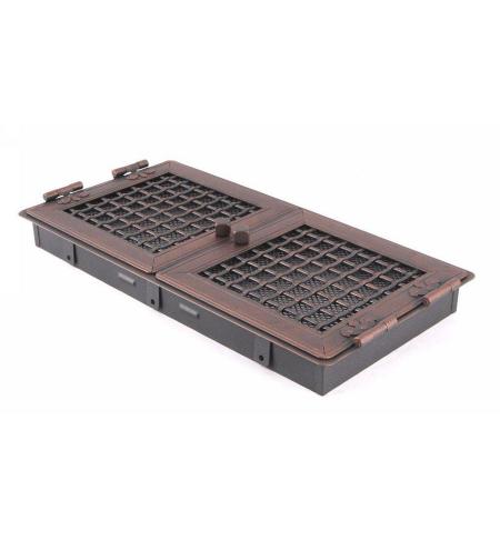 Krbová mřížka stylová 21x43cm měděná patina