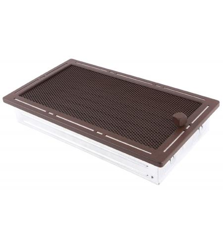 Krbová mřížka 16x32cm s žaluzií TREND hnědý brokát