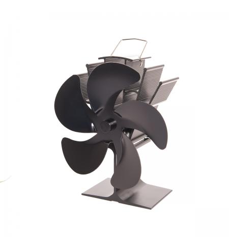 Ventilátor na kamna FLAMINGO pětilopatkový, černý