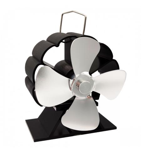 Ventilátor na kamna FLAMINGO čtyřlopatkový MINI, stříbrný