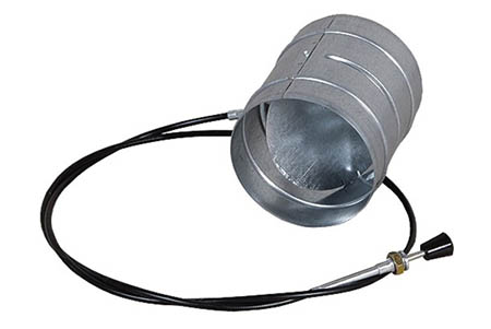 Ovládaná klapka do rozvodů 125mm, pozink