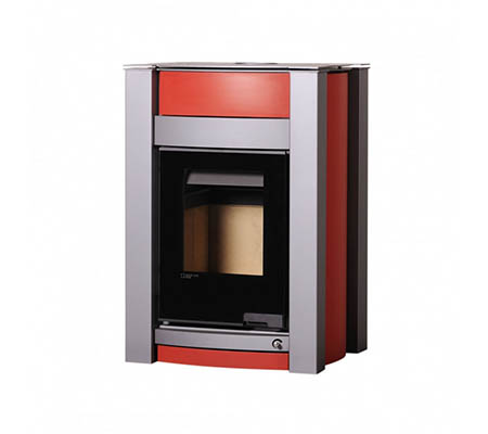 Krbová kamna HS Flamingo AQUAFLAM VARIO  KALMAR 11/7kW červená