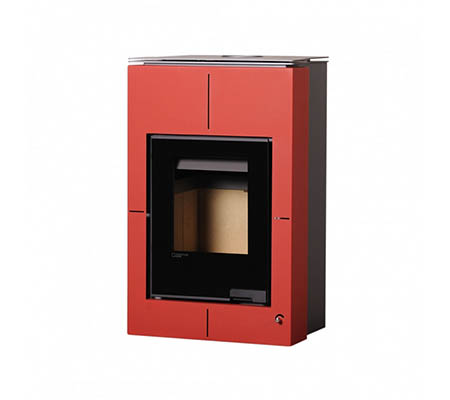Krbová kamna HS Flamingo AQUAFLAM VARIO  SAPORO 11/7kW červená