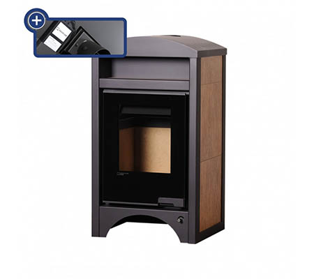 Krbová kamna HS Flamingo AQUAFLAM VARIO BARMA 11/7 Ořech, elektronická regulace