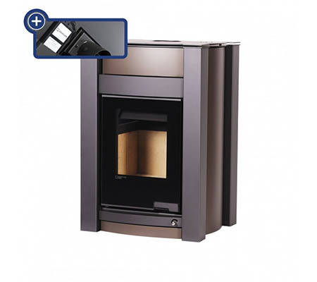 Krbová kamna HS Flamingo AQUAFLAM VARIO  KALMAR 11/7kW hnědá - sametová, elektronická regulace