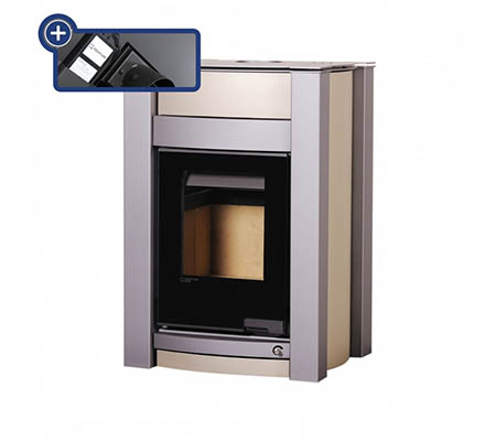 Krbová kamna HS Flamingo AQUAFLAM VARIO  KALMAR 11/7kW olivová, elektronická regulace