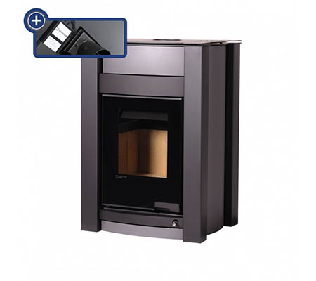 Krbová kamna HS Flamingo AQUAFLAM VARIO  KALMAR 11/7kW šedá, elektronická regulace