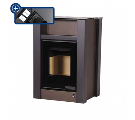 Krbová kamna HS Flamingo AQUAFLAM VARIO  LEND 11/5kW hnědá - sametová, elektronická regulace