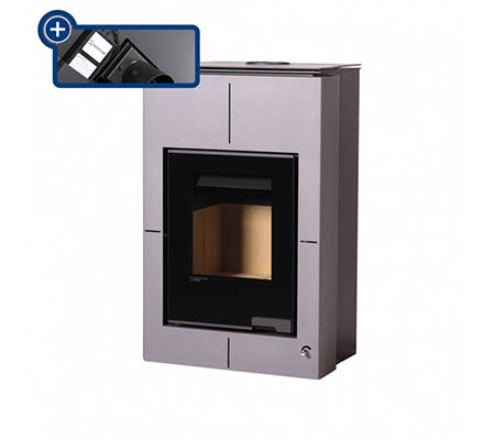 Krbová kamna HS Flamingo AQUAFLAM VARIO  SAPORO 11/5kW šedá, elektronická regulace