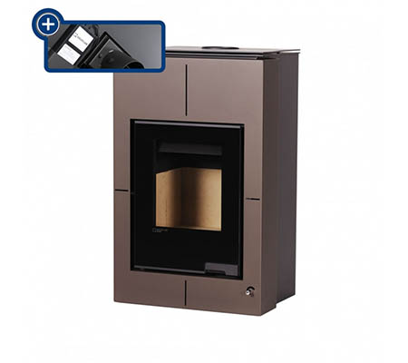 Krbová kamna HS Flamingo AQUAFLAM VARIO  SAPORO 11/7kW hnědá - sametová, elektronická regulace