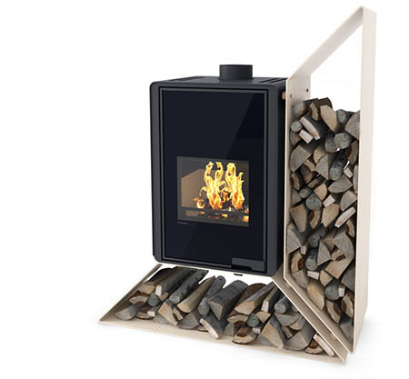 Krbová kamna HS Flamingo DELUXE  KAMPA pravá, krémová