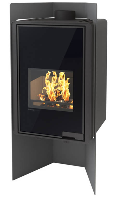 Krbová kamna HS Flamingo DELUXE  PULAU, černá