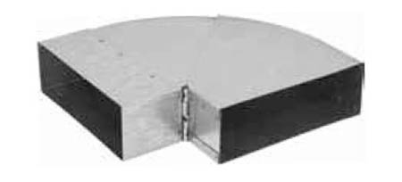 Nastavitelné koleno 45°–90°–kanál 150 x 50 mm