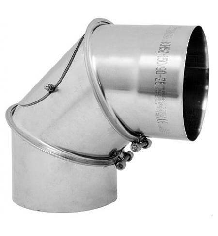 Koleno nerez 1mm - nastavitelné 90* 180mm s čistícím otvorem