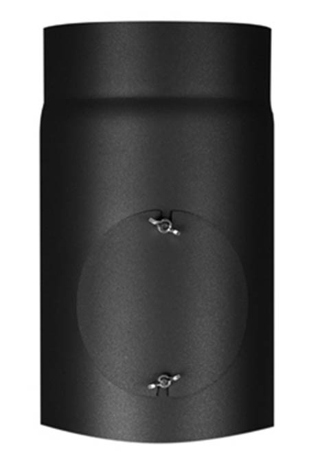 Trubka 180mm/25cm s čistícím otvorem černá