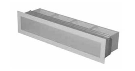 Ventilační otvory s montážním rámem – rovné 450 x 70 mm černá