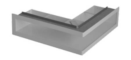 Ventilační otvory s montážním rámem – rohové 500 x 300 x 100 mm bílá
