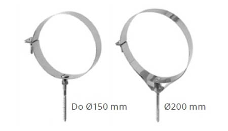 Úchytka ohebného potrubí průměr 125 mm