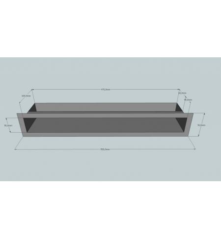 Krbová mřížka otevřená 50x9 bílá HLOUBKA 10 CM