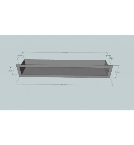 Krbová mřížka otevřená 50x9 bílá HLOUBKA 8 CM