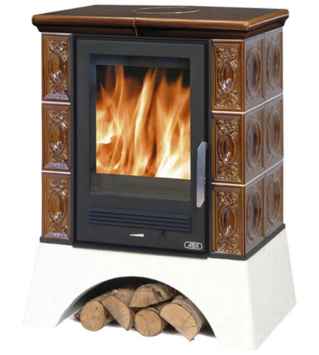 Kachlová kamna ABX s kombi vložkou Helvetia KP