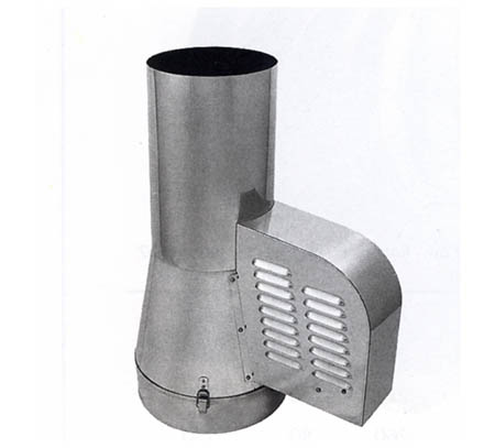 Komínový ventilátor M500 s redukcí do komína průměr 150 mm