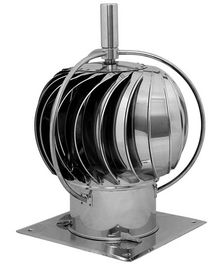 Komínová hlavice spalinová KARL S 15 se čtvercovou podstavou průměr 200 mm