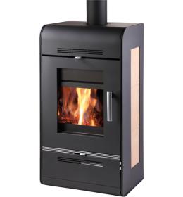 Krbová kamna HAAS SOHN ANDRUS s výměníkem černá, béžová dlažba
