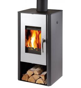 Krbová kamna HAAS SOHN MANTOVA AL II s výměníkem antracit, stříbrná dvířka