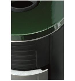 Krbová kamna Leda Unica zelená smaltovaná horní deska