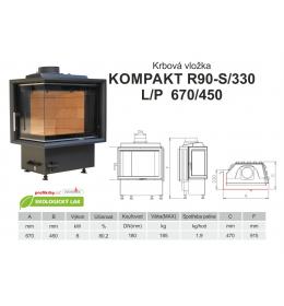 KOBOK KOMPAKT R90Sx330 670 450 - Rohová - Pravá