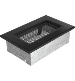 KRATKI Krbová mřížka bez žaluzie 11 x 17 cm - černá