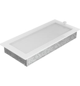 KRATKI Krbová mřížka s uzavíratelnou žaluzií 17 x 37 cm