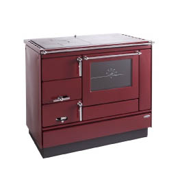 KVS Moravia VSP-9100.4482 bordó levý, chromované doplňky, smaltovaný bordo rám plotny, ocelová broušená plotna