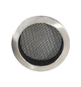 Krbová mřížka kulatá 125mm broušený chrom