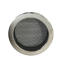 Krbová mřížka kulatá 125mm chrom