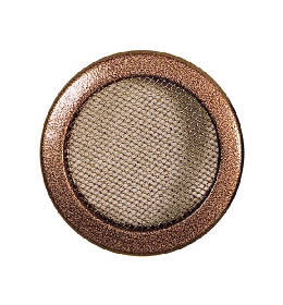 Krbová mřížka kulatá 125mm stará měď