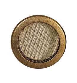 Krbová mřížka kulatá 160mm staré zlato